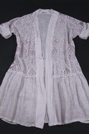 5 MADE IN ITALY Intrygujaca Tunika Narzutka Len z Finezyjną Koronką XXL