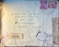 Koperta stempel Chicago do Kamionka Wielka Władysław Kurdziel