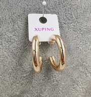 82191 KOLCZYKI 18K POZŁACANE 30/5 MM "dmuchane" koła