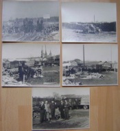 LWÓW -LEMBERG -SKŁADY OPAŁOWE GENERALNE GUBERNATORSTWO -5 FOTOGRAFII KOLEJE