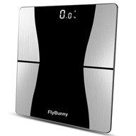 Blybunny Waga Łazienkowa z Pomiarem Tkanki Tłuszczowej Srebrno-Czarna