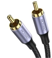 Premium cyfrowy kabel RCA koaksjalny do subwoofera 10M 24k złocony – Czarny