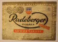 ETYKIETA Radeberger PILSNER LUXUS KLASSE - DEUTSCHE DEMOKRATISCHE REPUBLIK