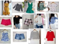 14 SZT ZESTAW UBRAŃ DAMSKICH MEGA PAKA STAN IDEALNY 34 36 XS S