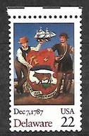 USA - 200 rocz. ratyf. Konstytucji przez stan Delaware 1987** Mi 1933 (2414
