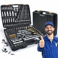 ZESTAW NARZĘDZIOWY 1/2" 216EL. NASADKI PRZEDŁUŻKI GRZECHOTKI BITY XXL