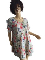 włoska tunika swobodna z koronką W KWIATY 38/40