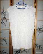 długi sweter bez rękawów pulower XL 42