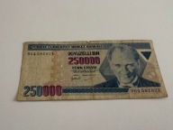 250000 lira Turcja (1998-2001 P#211 F+