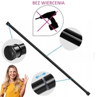KARNISZ TELESKOPOWY BEZ WIERCENIA DRĄŻEK ROZPOROWY 70–120 CM CZARNY