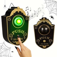 HALLOWEENOWY DZWONEK DO DRZWI LED DŹWIĘK OKO ZIELONE ŚWIATŁO DEKORACJA