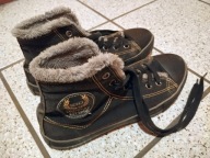 Buty damskie trampki do łydki czarne ocieplane Donnay 41