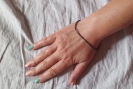 Bransoletka naturalne SZAFIRY kulki fasetowane