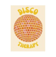 Plakat „Disco Therapy” – Retro Energia w Twoim Domu