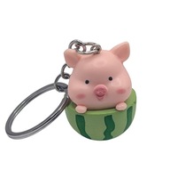 brelok breloczek do kluczy świnka w arbuzie - ozdoba, prezent dla dzieci