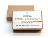 Bransoletka Naturalny KAMIEŃ KSIĘŻYCOWY Talizman Równowaga Harmonia +Gratis