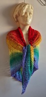 Kolorowa cienka chusta - HANDMADE