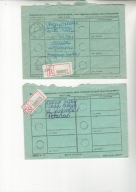 'R"Toporów Wlkp.-dwie koperty polecone