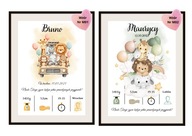 Obrazek w ramce A4 prezent pamiątka na urodziny dla dziecka +pakowanie