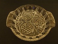 Kryształowy talerz, patera trójdzielna, PRL, vintage, retro