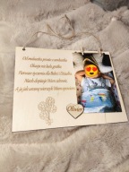 Drewniana ramka że zdjęciem dla babci i dziadka