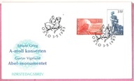 Norwegia 1983, FDC muzyka Edvard Grieg, matematyka Niels Abel