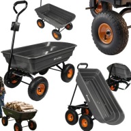 WÓZEK OGRODOWY TRANSPORTOWY DO 200KG 75L PRZYCZEPKA TACZKA WYWROTKA