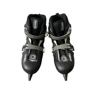 Łyżwy dziecko zaciski czarne szare Oxelo 32-34