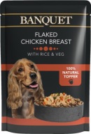 BANQUET karma uzupełniająca płatki z kurczaka ryż warzywa 100 g