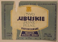 ETYKIETA - PIWO LUBUSKIE JASNE PEŁNE PASTERYZOWANE - BROWAR ZIELONA GÓRA