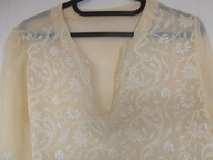 CIEKAWA BLUZKA TUNIKA JEDWAB 100% ROZM.M