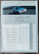 Prospekt Mercedes W203 C Klasse Cennik 3 / 2000