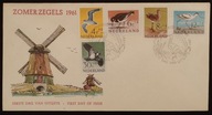 Holandia 1961 Mi 760-764 PTAKI FDC