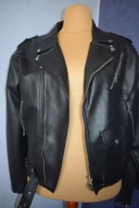 Oryginalna kurtka ramoneska prawie nowa włoska tłoczony tył orzeł_M