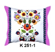 Poszewka z kory 40x40 jasiek z bawełny gofrowanej K 251-1 łowicz wrzos pas