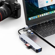 HUB ADAPTER UNIWERSALNY ROZDZIELACZ USB-C 8w1 CZYTNIK SD USB 3.0 AUDIO AUX