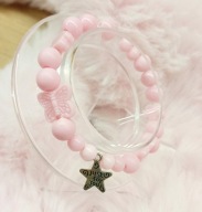 Bransoletka różowa motylki / 6423 Oliwia Kurowska, Kuba Kurowski