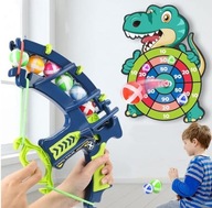 DART GRA ZRĘCZNOŚCIOWA RZUTKI RZEPY TARCZA ŁUK STRZAŁ DO CELU DINO WOOPIE