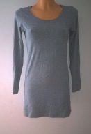 157 DLUGA BLUZKA BAWELNIANA SZARA MELANZ M