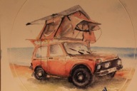 NAKLEJKA - OCEAN CROSS - CAMPER - NA AUTO