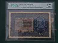 100 Marek 1919 rok UNC - STAN BANKOWY - PMG 67 EPQ