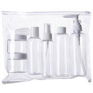 POJEMNIKI PODRÓŻNE BUTELKI KOSMETYKI DO SAMOLOTU PRZEŹROCZYSTA KOSMETYCZKA
