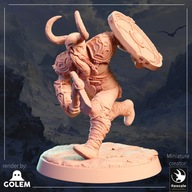 Vargir Rider Axe&Shield B - FD - figurka RPG DnD D&D - druk 3D 14K