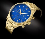 Zegarek Męski Giewont Chronograph Sapphire Złoto Niebieski GW6310-B5 xshop