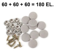 180 ELEMENTÓW NITY DO NAPRAWY PODSUFITKI SAMOCHODOWEJ NAPY GUZIKI SZARY