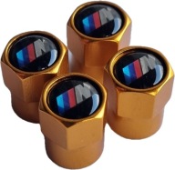 Nakrętki kapturki na wentyle BMW M-Power złoty / złote / miedź (4szt.)