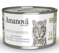 Amanova Cat Tuna & Sardines - tuńczyk i sardynki w galaretce puszka 70g