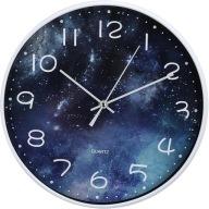 ZEGAR ŚCIENNY SZKLANY 30CM CICHY NOWOCZESNY DUŻE CYFRY DO SALONU BIURA