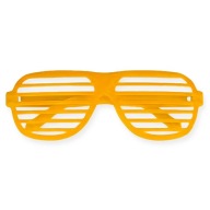 Okulary Imprezowe Ozdobne RETRO Neon Pomarańczowe Styl Shutter Shades Party