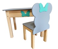 Stolik i krzesełko drewniane dla dziecka 92-116